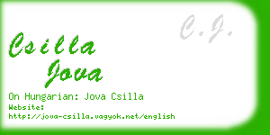 csilla jova business card